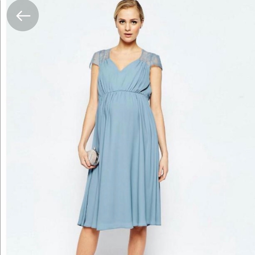 NWT| asos | Maternity Blue Gown